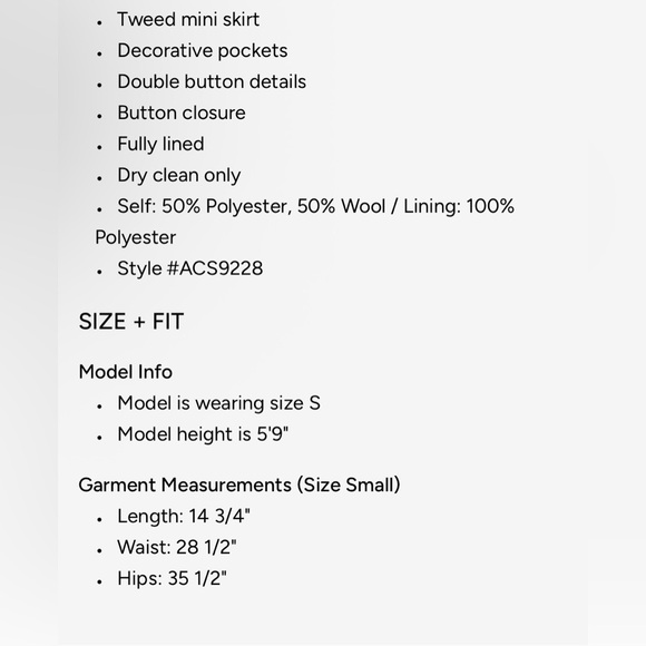 New ASTR the Label Rosario Tweed Mini Skirt size Large - Picture 13 of 13
